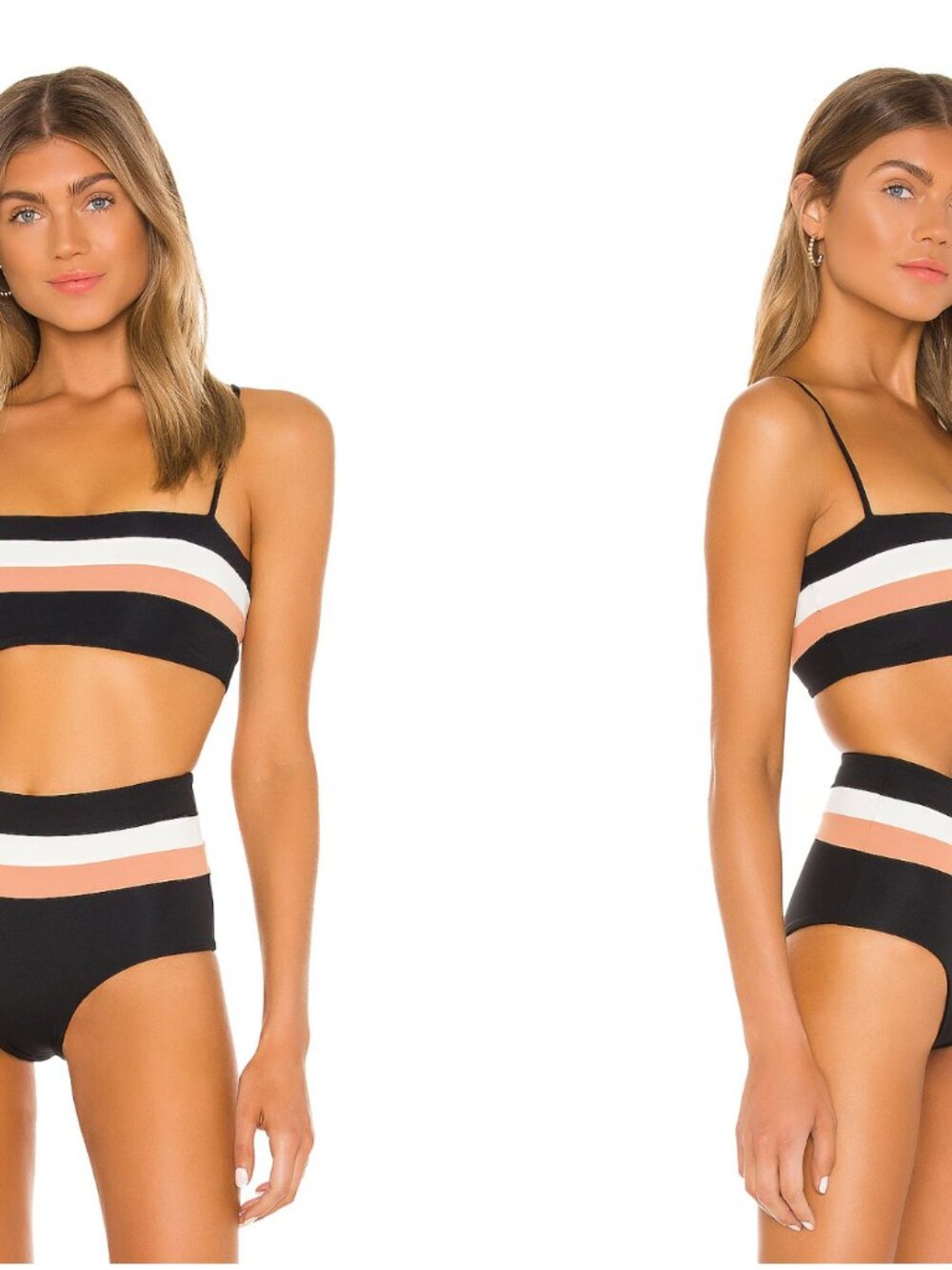 L*Space Rebel Stripe Bikini Top & Bottom (M)
